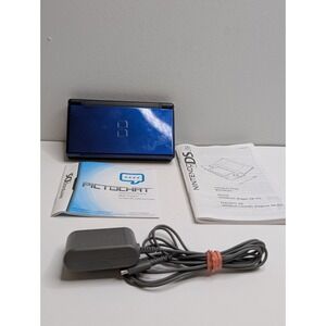 Nintendo - DS Lite Console Cobalt Black - Speaker Flaw - Charger & Manuals